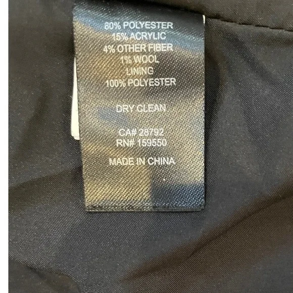 Maison d'Amélie Paris Black Tweed‎ Blazer Gold Button Classic Tailored Jacket L - Picture 9 of 11